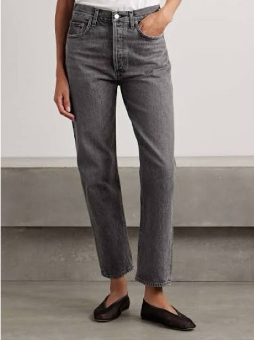 Agolde 90’s Pinch Women’s High-Rise Straight Jeans - Gray